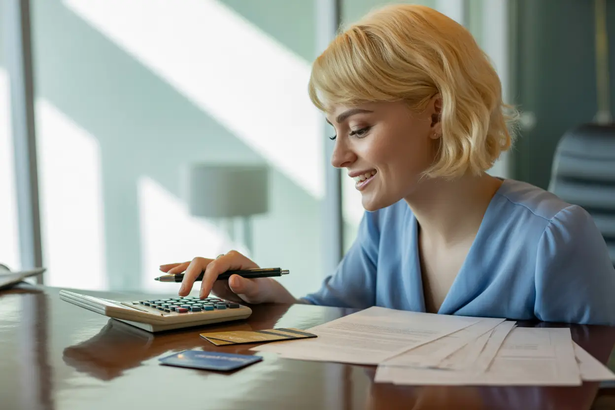 Moteris nesinaudodama paskolos skaičiuokle skaičiuoja kliento paskolą